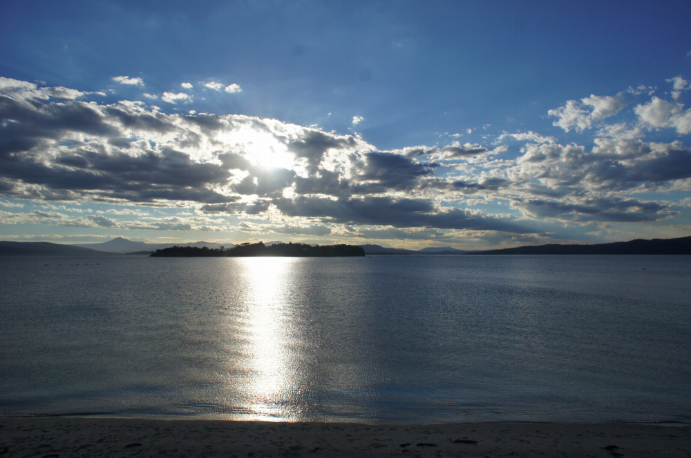 View from Bruny Island in the morning